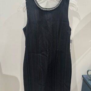 Karl Lagerfeld Black Textured Mini Dress